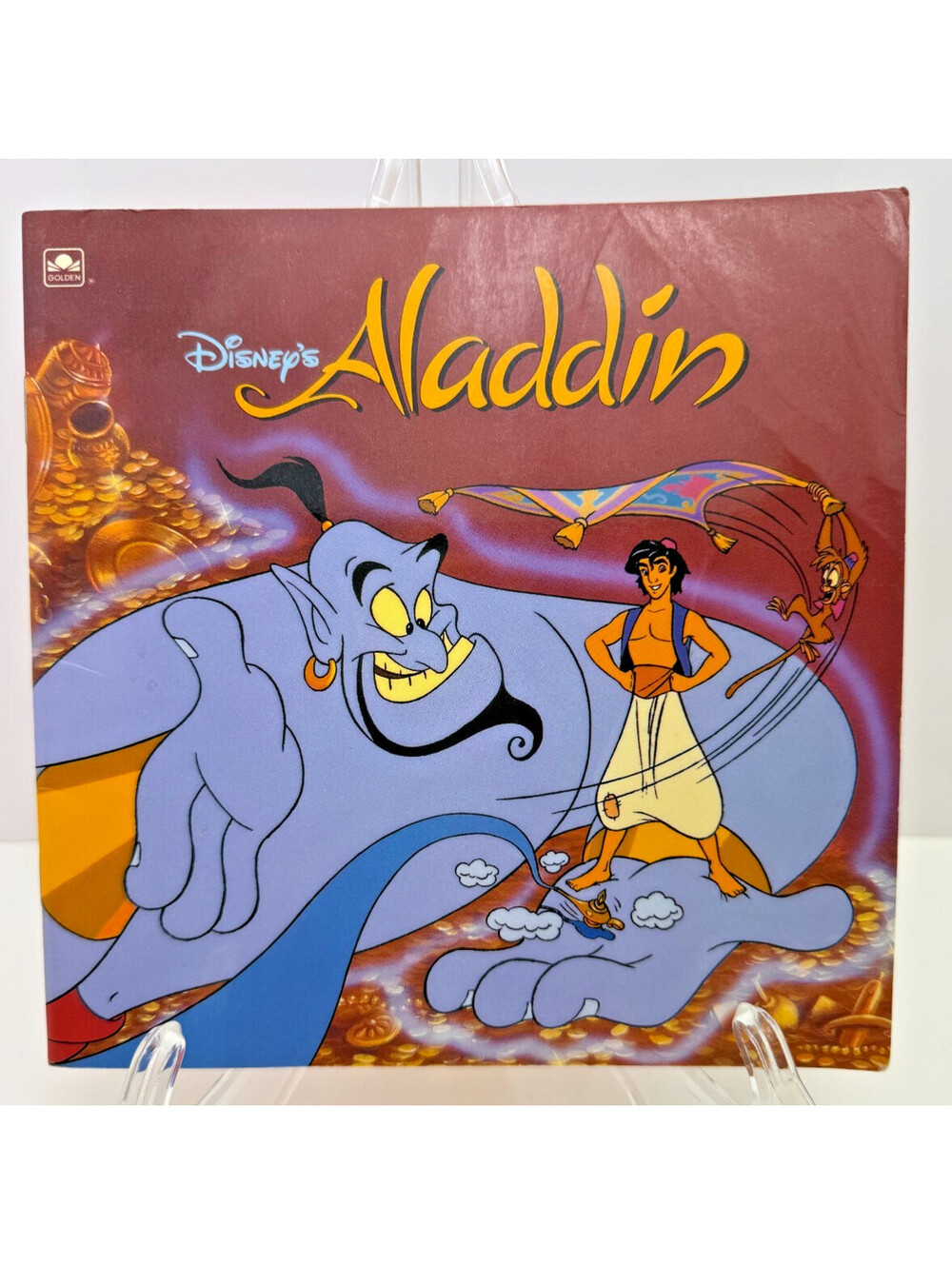 Vtg Disney's Aladdin Movie Childrens Golden Book 1992 Paperback